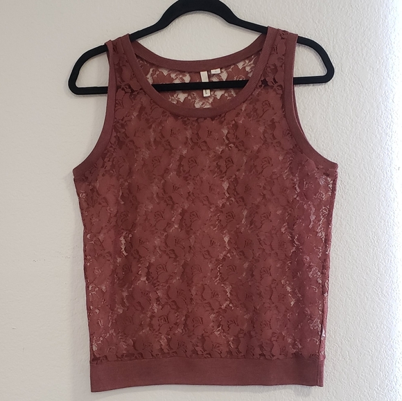 Frenchi Tops - Lace Vest Top - Juniors L